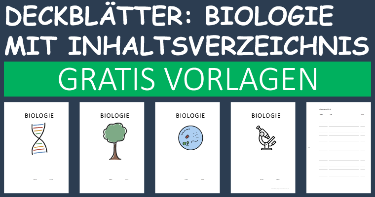Deckblatt Paket Biologie Mit Inhaltsverzeichnis Convictorius