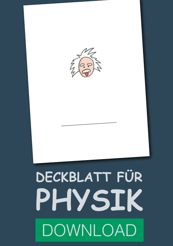 Deckblatt für Physik Albert Einstein