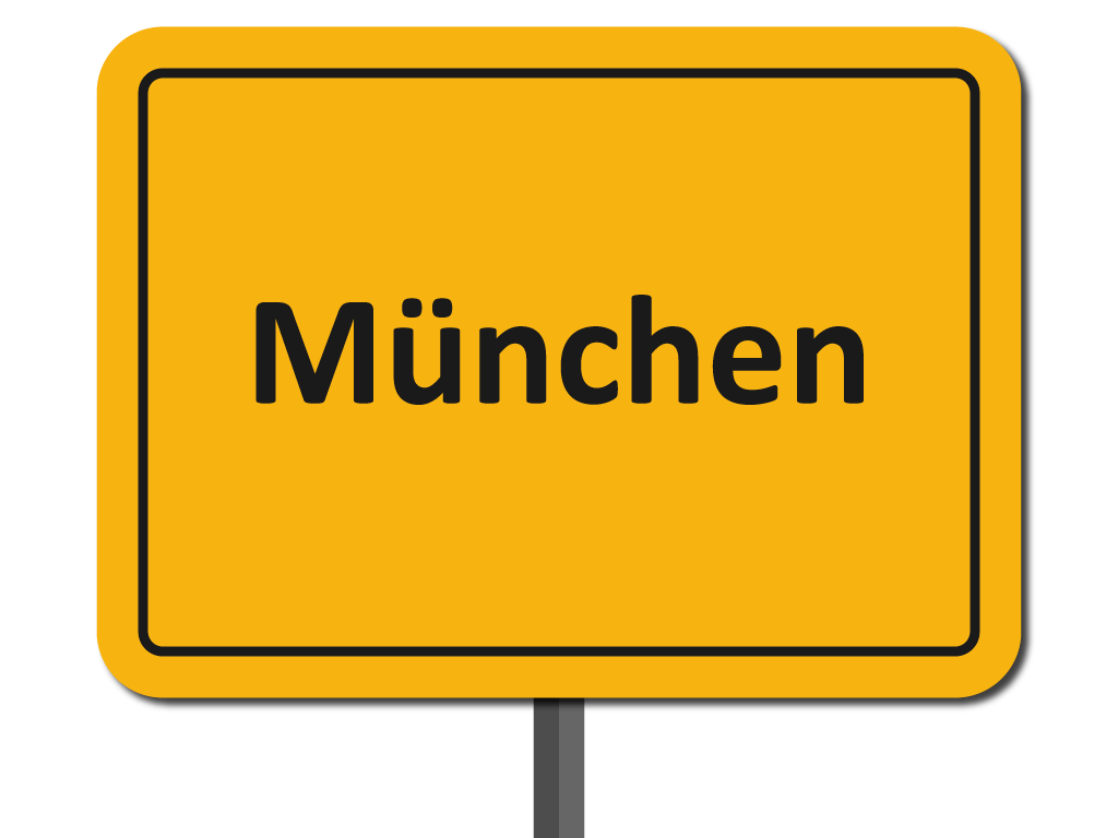 Ortsschild Stadt München